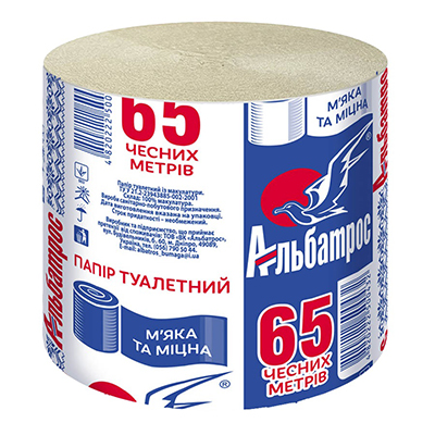 Туалетний папір "Альбатрос" 65 метрів, арт 432